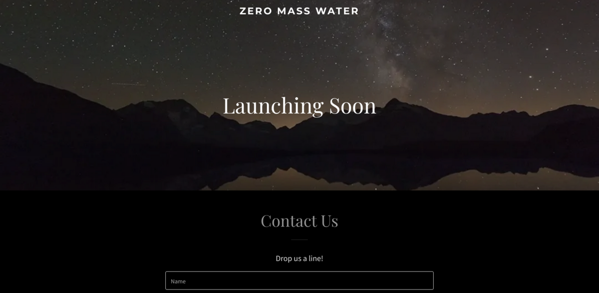Zero Mass Water