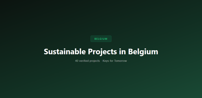 50 Innovative Sustainable Projects in Belgium for a Greener Future