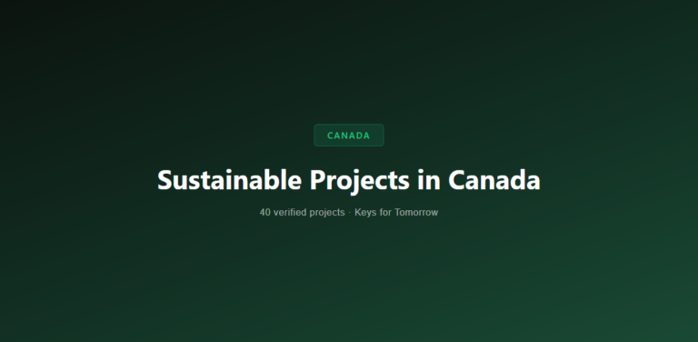 50 Sustainable Projects in Canada Shaping a Greener Future