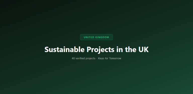 50 Innovative Sustainable Projects in the United Kingdom Driving Change