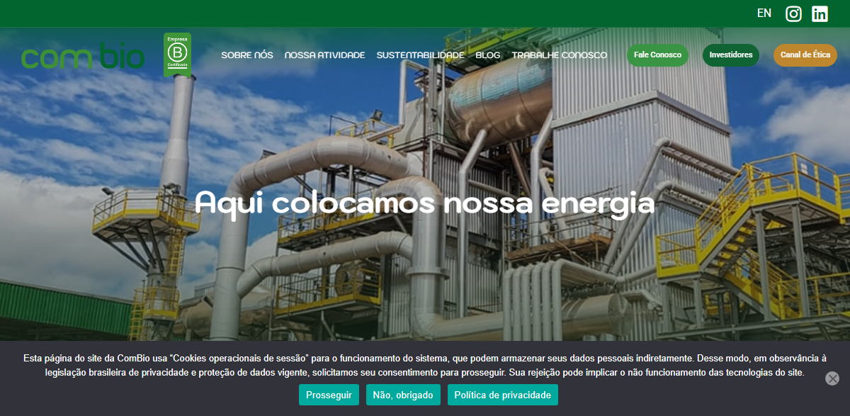 ComBio Energia: Renewable Biomass Steam as a Service for Industry