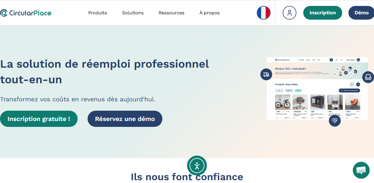 CircularPlace reuse platform homepage