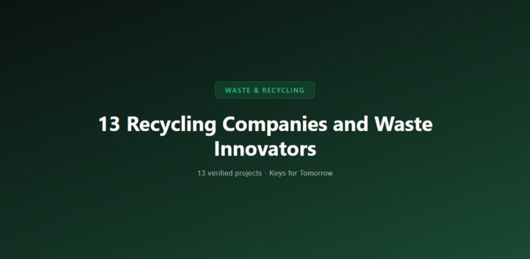 13 Recycling Companies and Waste Innovators Closing the Loop